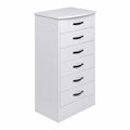 Mobile Cassettiera Mobiletto 7 Cassetti Settimino in Legno MDF Pomelli in Metallo Moderno Arredamento Casa Camera da Letto Dimensione 46 × 42 × 116