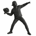 Scultura Il Lanciatore di Fiori, Figura Decorativa Street arte per Ufficio Domestico Soggiorno Collezioni d'Arte Decorazioni (Nero)
