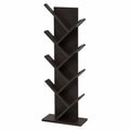 Libreria ad Albero legno, scaffale marrone, colore wenge, 10 mensole, per arredamento casa ufficio - Misure: 160 × 44,5 × 22cm (HxLxP) - arte. RE6028