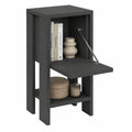 Comodino in Legno MDF Ripiano Interno Chiusura ad Anta Tavolino Laterale Divano Mobile Arredamento Casa Ufficio Moderno Industriale 55 × 30 × 30 cm