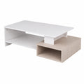 Tavolino Divano Tavolo Caffè da Salotto Rettangolare Moderno in Legno MDF con 4 Ripiani Inferiori Dimensione 106.5 × 60 × 34.5 cm Arredamento casa