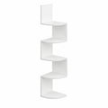 Mensola Angolare da Parete con Luci LED RGB, Libreria a 5 Ripiani, per Piante, Camera da Letto, Soggiorno