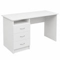 Scrivania con Cassettiera 3 Cassetti + Ripiano Aperto Tavolo da Lavoro Porta Pc Computer in Legno MDF Arredamento Casa Ufficio Cameretta Moderno