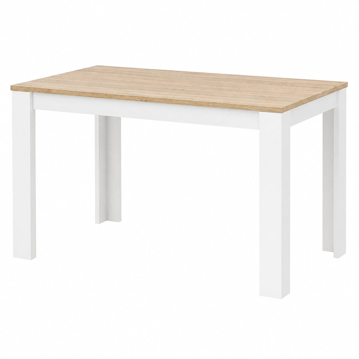 Tavolo Sala da Pranzo Cucina Forma Rettangolare Moderno in Legno MDF Finitura in Melammina Dimensione 120 × 80 × 74 cm Arredamento Casa (Bianco
