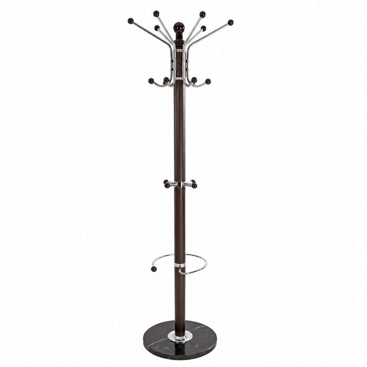 Appendiabiti da Terra 170cm, Mobile Ingresso, Attaccapanni da Terra con Portaombrelli e Supporto per Borse, Appendiabiti Ingresso, Moderno