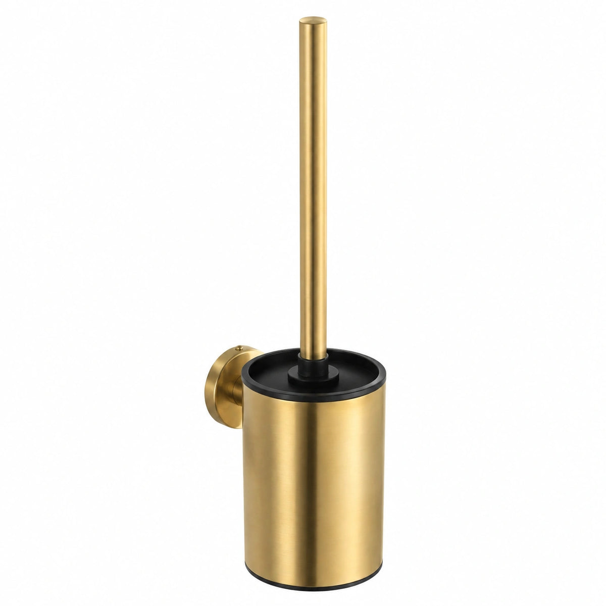 Bgl Scopino per WC da parete, in acciaio inox, rotondo, per bagno (oro)