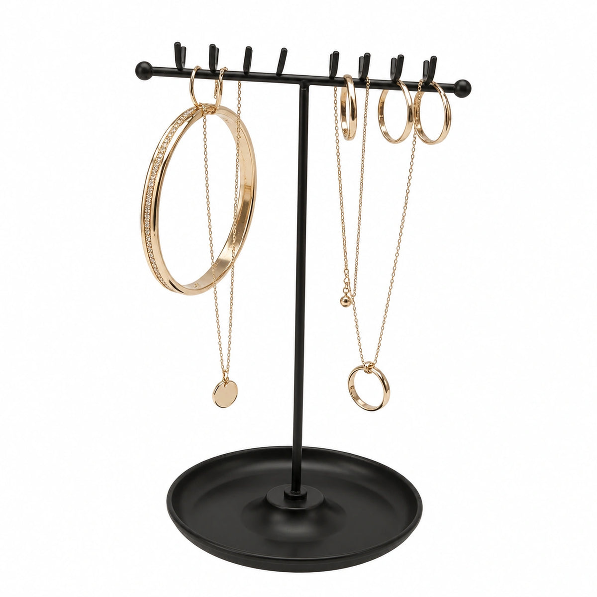 Torri Portagioie Metallo Moderno Con Ganci, Espositore Organizzatore Per Gioielli Per Bracciali Anelli Orecchini Ninnoli Camera Toeletta Bagno